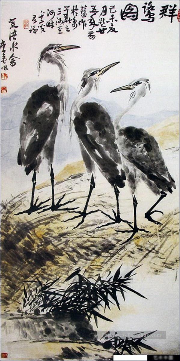 Li kuchan oiseaux traditionnelle Peintures à l'huile